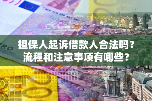 北京担保人起诉借款人合法吗？流程和注意事项有哪些？