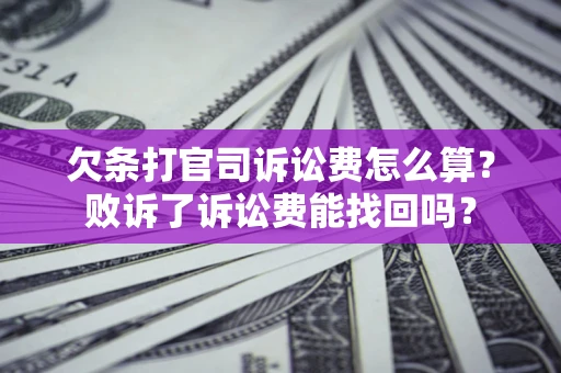 北京欠条打官司诉讼费怎么算？败诉了诉讼费能找回吗？