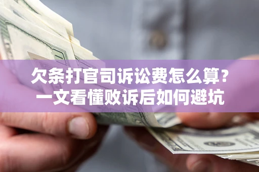 北京欠条打官司诉讼费怎么算？一文看懂败诉后如何避坑
