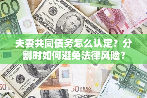 北京夫妻共同债务怎么认定？分割时如何避免法律风险？